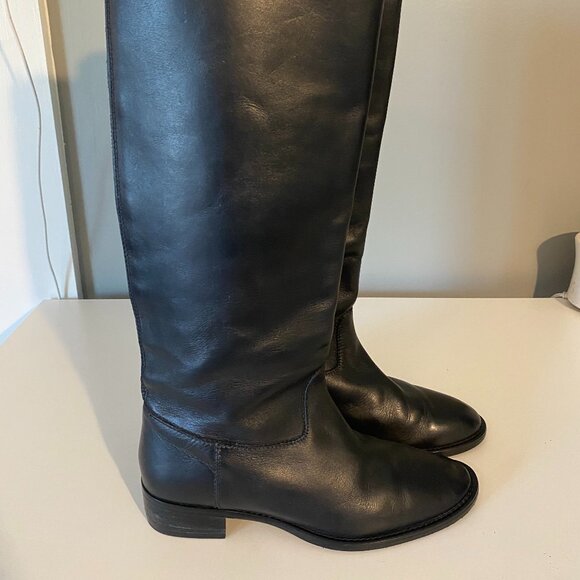 J. Crew Shoes - J. Crew Tall Black Leather Riding/Field Boots Women's 7